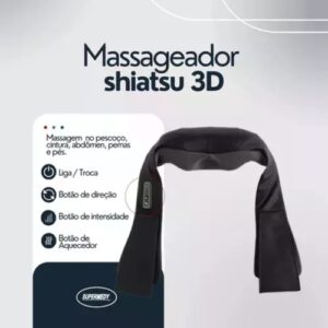 Massageador Shiatsu 3D Ombros Costas E Pescoço- Supermedy