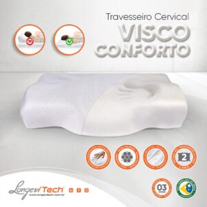 Travesseiro Cervical Visco Conforto Longevitech