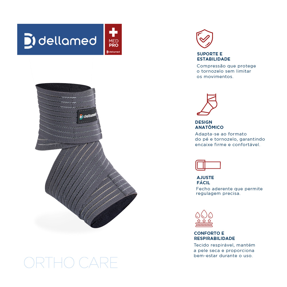 Bandagem Elástica de Tornozelo Ortho Care Dellamed – foto 2